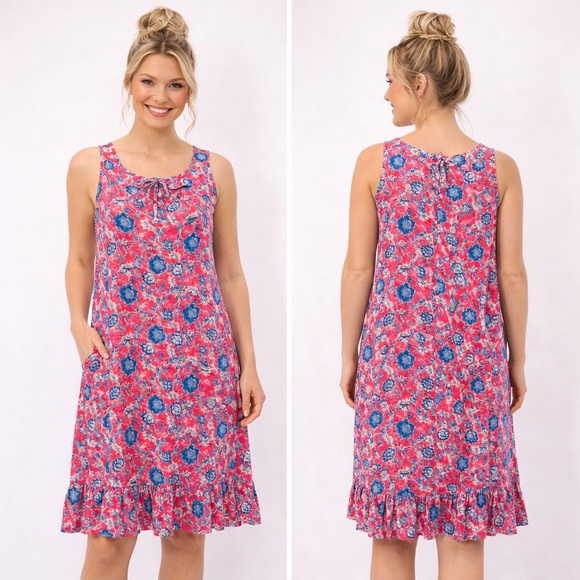 Lauren Ralph Lauren Other - Lauren Ralph Lauren NWT Floral Nightgown Sleepwear Pink Blue Sleeveless Size M